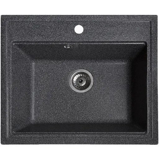 Гранітна кухонна мийка Romzha Patrat Grafit (201) - фото 1