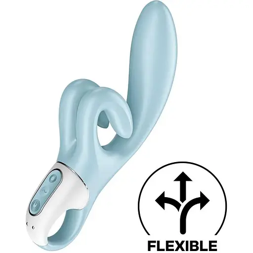 Вибратор-кролик Satisfyer Touch Me Голубой с двойным отростком - фото 3