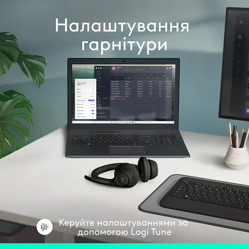Гарнітура Logitech Zone 300 Wireless Headset BT Black (981-001407) (6996322) - фото 5