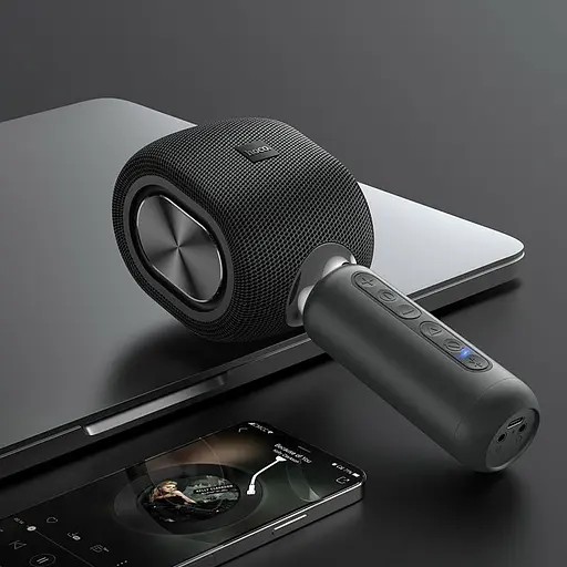 Микрофон с караоке Hoco BK8 Cool Hi K-Song Black (759542) [79259] - фото 4