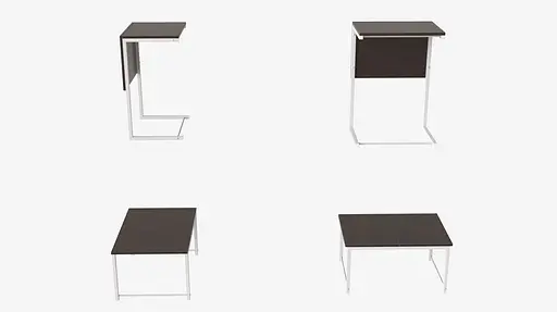 Стол журнальный приставной Терри Комбо Ferrum-decor 345x662x440 Белый металл ДСП Венге Магия 16 мм (FRD-105553) - фото 5