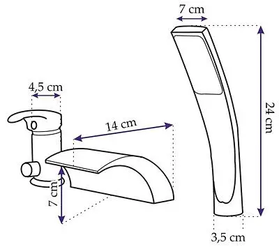 Смеситель для ванны Rea Riven хром на борт ванны REA-B0457 Хром - фото 6