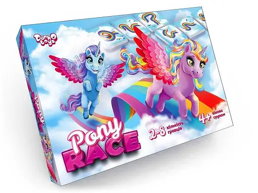 Настольная развлекательная игра "Pony Race" G-PR-01-01 Danko Toys, в коробке (4823102809953) - фото 1