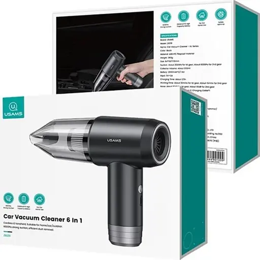 Автомобільний пилосос Usams XJ Series 6in1 ZB291 Black (ZB291XCQ01) - фото 9