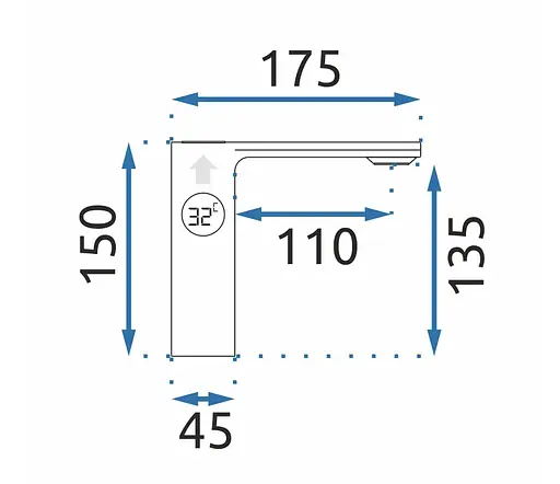 Смеситель для умывальника Rea Mils Lcd низкий хром REA-B2000 Хром - фото 6