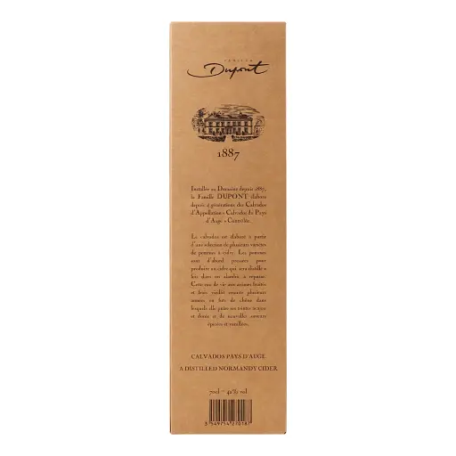 Кальвадос Domaine Dupont Pays d'Auge VSOP 42% 0.7 л в подарочной упаковке - фото 3
