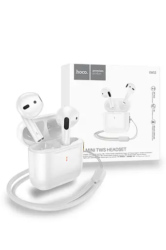 Навушники Hoco EW53 Lucky TWS | BT5.3, 30/250mAh, 4h | white - фото 2