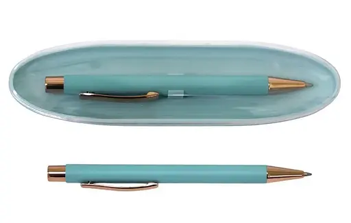 Ручка шариковая подарочная A-PLUS, синее чернило, металлический корпус, в пластиковом футляре, A-922(947)