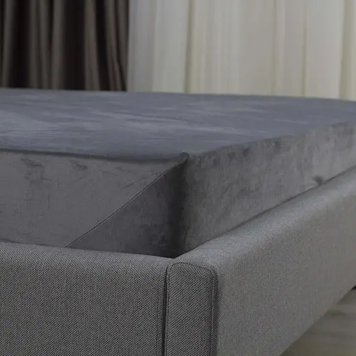 Простирадло ТЕП Velour з резинкою сіре, 180x200 (2-04824_34145) - фото 5