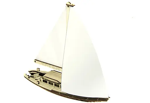 Дерев'яний конструктор Елітна Яхта 51 деталь - фото 5