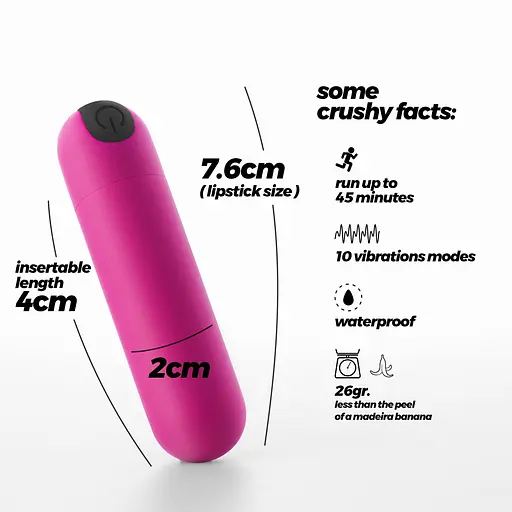 Міні-вібратор Crushious iMoan 7.6 см (рожевий) - фото 10