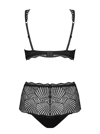 Комплект белья Obsessive Klarita 2XL/3XL черный - фото 7