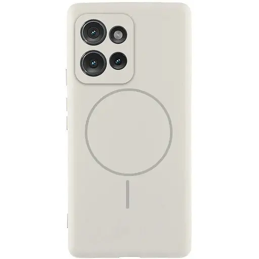 Чохол Silicone Cover Lakshmi Full Camera (AA) with MagFit для Motorola Moto G75 5G Білий / White