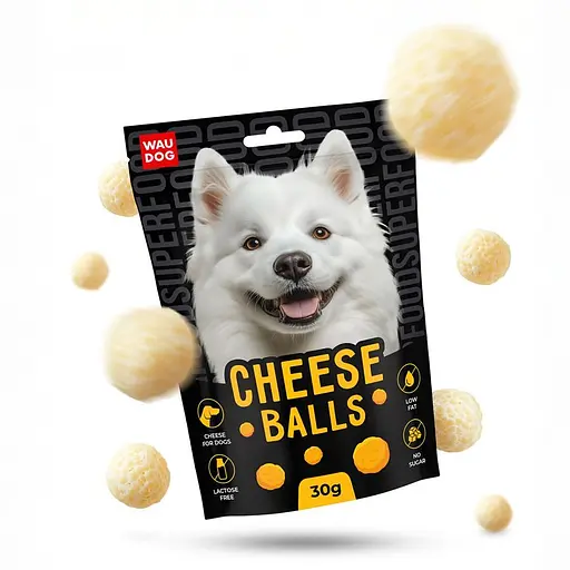 Лакомство для собак Waudog Treats Хрустящие творожные шарики 30 г - фото 3