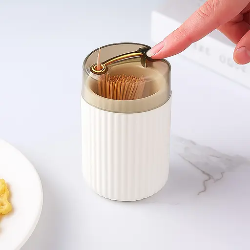 Автоматичний диспенсер контейнер тримач для зубочисток круглий, Yu Xin Білий 87664 - фото 2