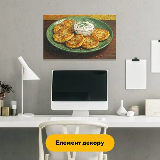 Дерев'яний фігурний пазл Хрусткі Деруни, А4, Дерев'яна коробка 100 елементів - фото 5