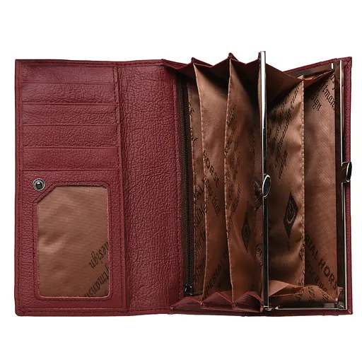 Гаманець жіночий шкіряний Horse Imperial A0001 бордовий - фото 6