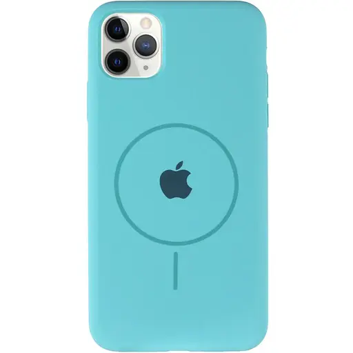 Чохол Epik Silicone Case Full Protective AA with MagSafe для Apple iPhone 11 Pro Max 6.5 Бірюзовий/Marine Green - фото 2