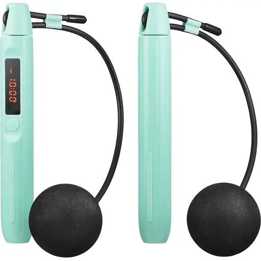 Розумна скакалка Gymtek Smart з дисплеєм і Bluetooth бірюзова - фото 1