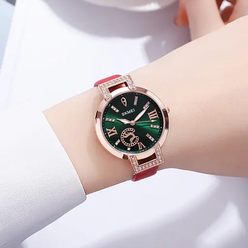 Наручний годинник жіночий 1977RD Red Skmei acs0030444 - фото 3