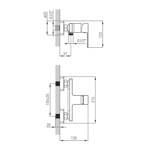 Смеситель для душа cromo Volle Leon 1511.100101 Хром - фото 2