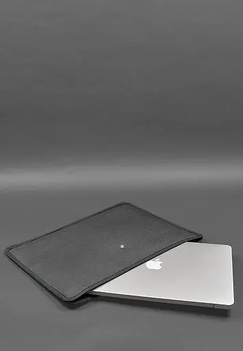 Шкіряна сумка для ноутбука та документів Універсальна чорна Crazy Horse - фото 10