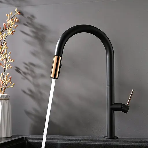 Смеситель для кухни Rea Apollo black/rose gold REA-B9600 Черный - фото 3