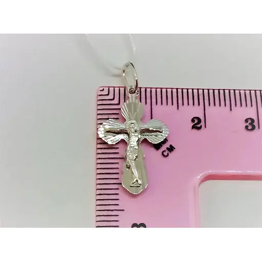 Золотий хрестик Столична Ювелірна Фабрика. Розп'яття Христа. 529703Б - фото 4