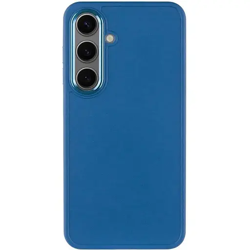 TPU чехол Epik Bonbon Metal Style для Samsung Galaxy S24 / S25 Синий / Denim Blue