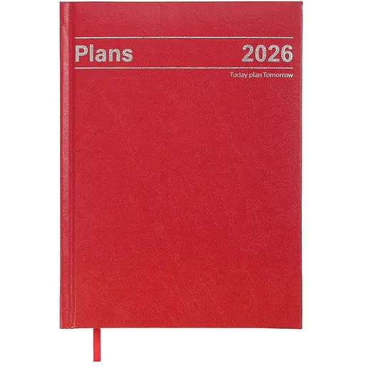 Ежедневник датированный Buromax Style 2026 A5 бумвинил/поролон красный (BM.21120-05)