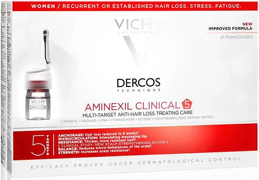 Уценка. Средство против выпадения волос Vichy Dercos Aminexil Clinical 5 для женщин 21 шт. - фото 6
