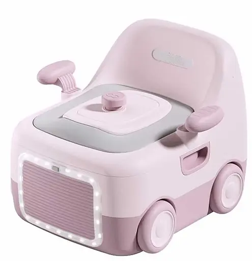 Горщик дитячий Bimbo, рожевий, м’яке сидіння, підсвічування