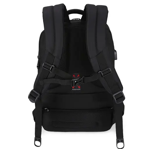 Рюкзак міський офисний Tigernu T-B3220 17л з USB для ноутбука 15.6" Black (17057) - фото 3