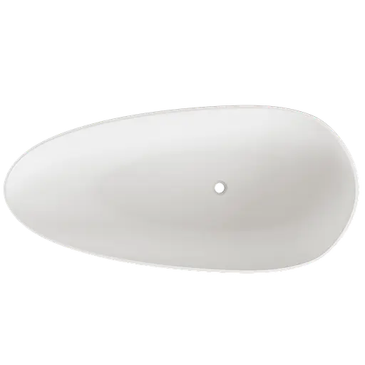 Ванна окремостояча глянцева Amdcon Palmyra 167x84 з литого каменю PALMYRA_167_HL Білий - фото 10