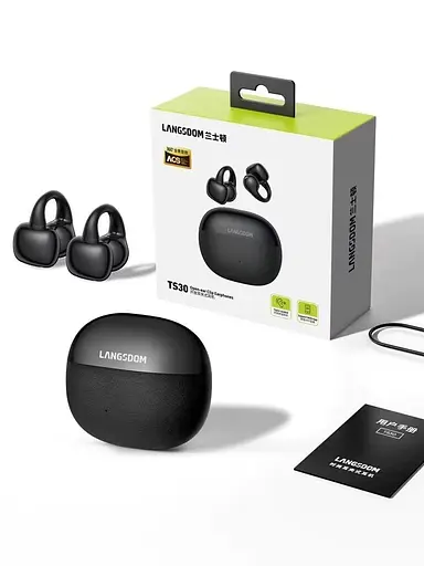 Кісткові бездротові навушники Langsdom TS30 з шумоподавленням та вологозахистом чорний - фото 10