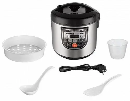 Мультиварка Redmond RMC-M22 Black, 860W, чаша 5л, дисплей, програм 10, керамічне покриття, кнопкове керування - фото 3