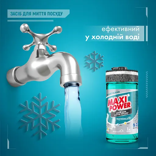 Средство для мытья посуды Maxi Power Nanomatic 1 л - фото 5