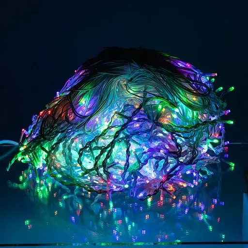 Вулична гірлянда Бахрома GarlandoPro 50 м 840 LED білий дріт Мультиколор 50MWML