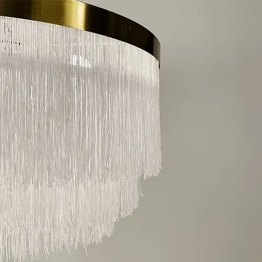 Подвесная 3-х ярусная люстра в латунном корпусе Ø 80 см | Line F | Ст. MJ294-800 AB+WT - фото 2