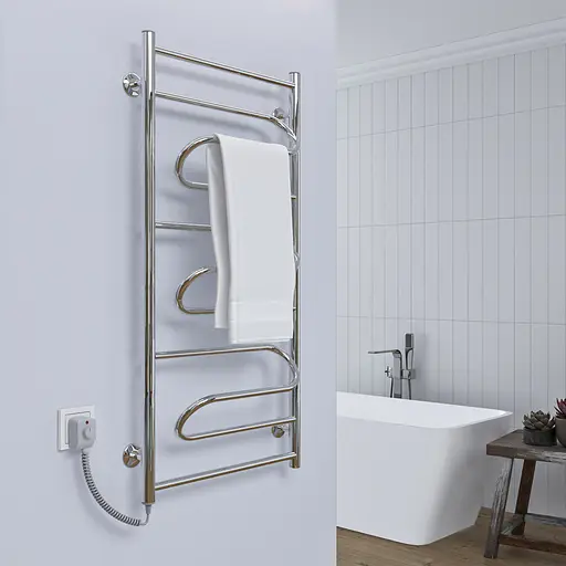 Электрический полотенцесушитель Kosser Илюзия 1000x500/4 EL рег. ДІ03ЕL, Хром, Левое - фото 4