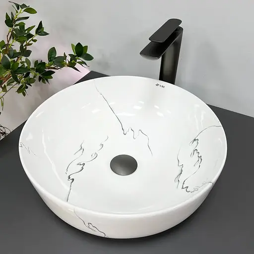 Умивальник VBI Bari S marmo накладний VBI-011604, Мармур - фото 1