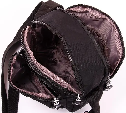 Женская сумка-кроссбоди Jielshi текстильная черная sum0028706 - фото 5