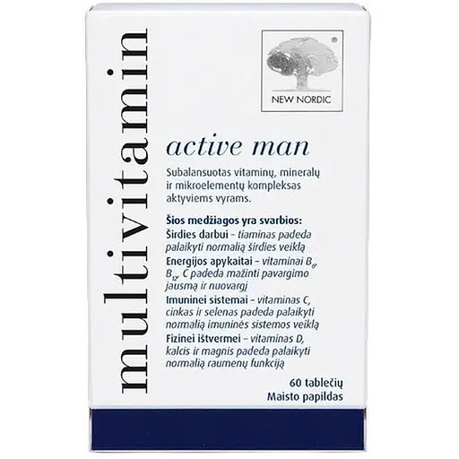 Вітаміни для чоловіків New Nordic Multivitamin active man 60 таблеток