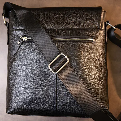 Чоловіча шкіряна сумка Vintage 25х27х5 см sum0013942 - фото 10