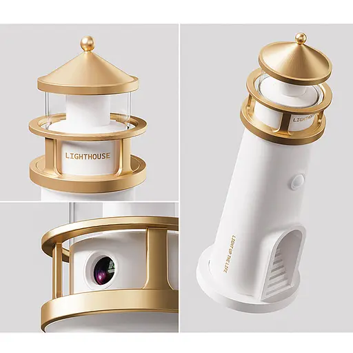 Проектор-нічник A08 Lighthouse 2in1 + Bluetooth колонка White - фото 7