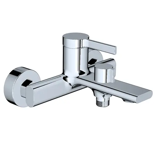 Смеситель для ванны TOPAZ Moderno TMD-33101-H78A хромированный с воронкой и шлангом для душа.