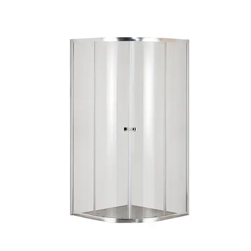 Душевая кабина без поддона Mixxus Plain SC01-90x90x185 -TR хром прозрачное стекло 4 мм MI6899, Универсальная, прозрачная, хром - фото 2