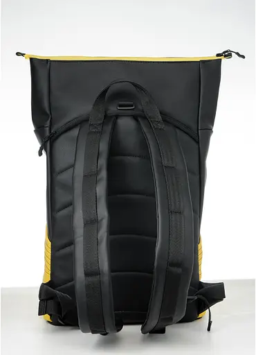 Рюкзак Sambag RollTop MQN чорний з жовтим 41 х 27 х 18 см (24320628) - фото 4
