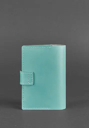 Шкіряна обкладинка для паспорта 4.0 бірюзова - фото 5