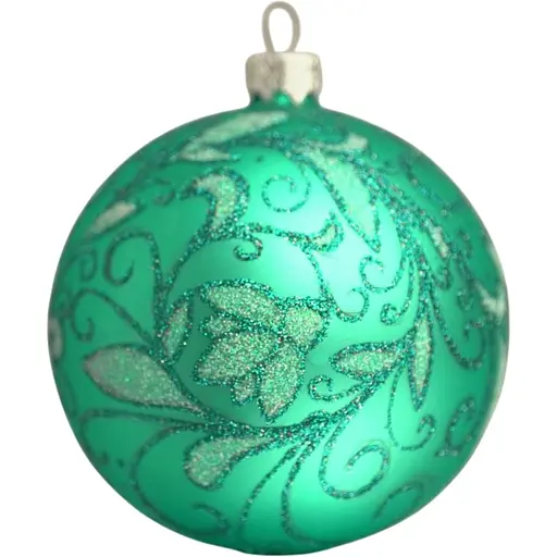 Ялинкова прикраса Санта Шоп Зимовий візерунок скло (4820001154474)